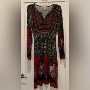 Boho SAHALIE Mixed Print Paisley Dress